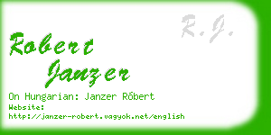 robert janzer business card